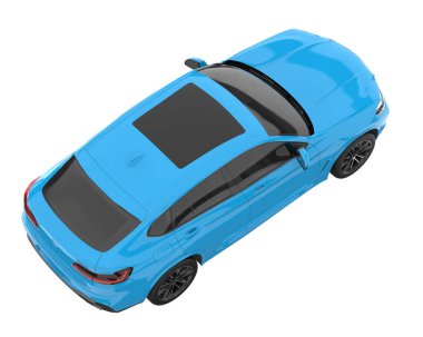 Realistic SUV isolated on white background. 3d rendering - illustration