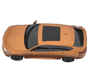 Realistic SUV isolated on white background. 3d rendering - illustration