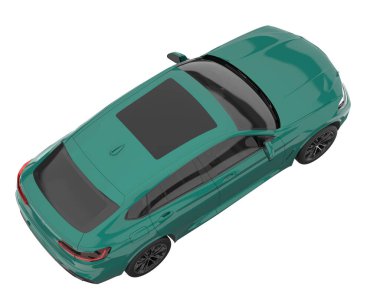 Realistic SUV isolated on white background. 3d rendering - illustration