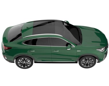 Realistic SUV isolated on white background. 3d rendering - illustration