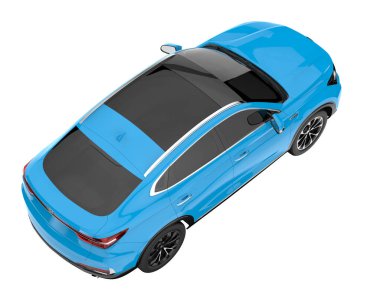 Realistic SUV isolated on white background. 3d rendering - illustration