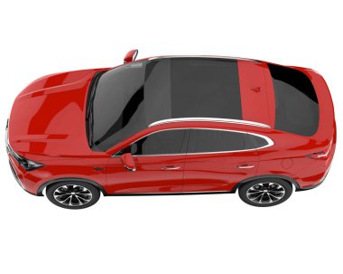 Realistic SUV isolated on white background. 3d rendering - illustration