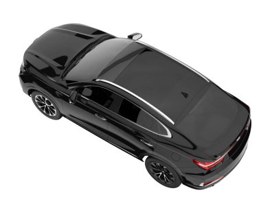 Realistic SUV isolated on white background. 3d rendering - illustration