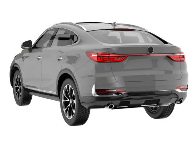 Realistic SUV isolated on white background. 3d rendering - illustration