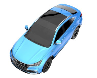 Realistic SUV isolated on white background. 3d rendering - illustration