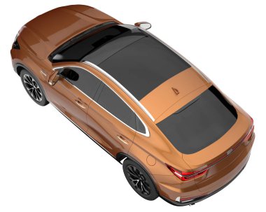 Realistic SUV isolated on white background. 3d rendering - illustration