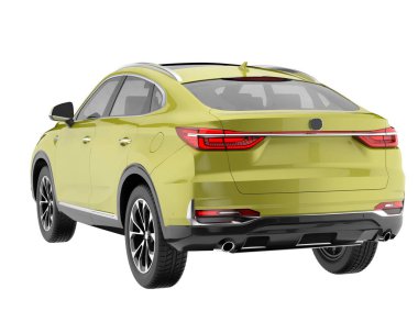 Realistic SUV isolated on white background. 3d rendering - illustration