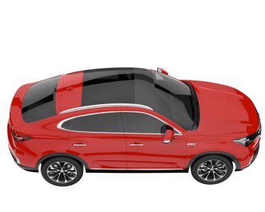 Realistic SUV isolated on white background. 3d rendering - illustration