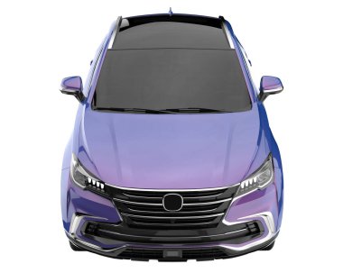 Realistic SUV isolated on white background. 3d rendering - illustration