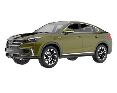 Realistic SUV isolated on white background. 3d rendering - illustration