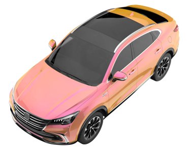 Realistic SUV isolated on white background. 3d rendering - illustration