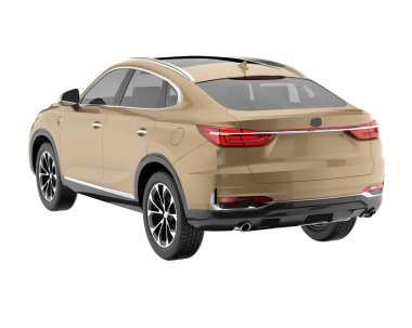 Realistic SUV isolated on white background. 3d rendering - illustration