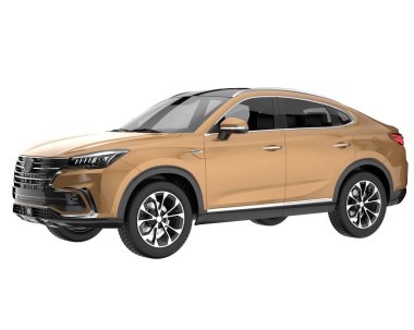 Realistic SUV isolated on white background. 3d rendering - illustration