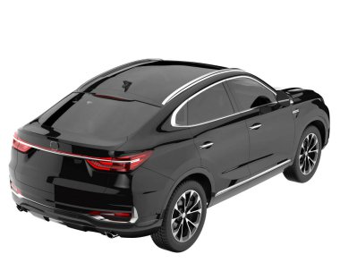 Realistic SUV isolated on white background. 3d rendering - illustration