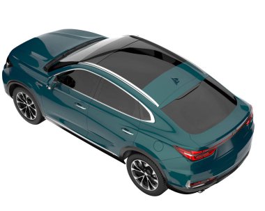 Realistic SUV isolated on white background. 3d rendering - illustration