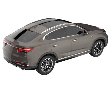 Realistic SUV isolated on white background. 3d rendering - illustration