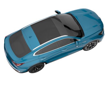 Realistic SUV isolated on white background. 3d rendering - illustration