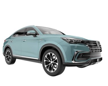 Realistic SUV isolated on white background. 3d rendering - illustration