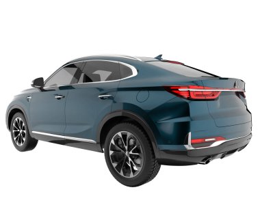 Realistic SUV isolated on white background. 3d rendering - illustration