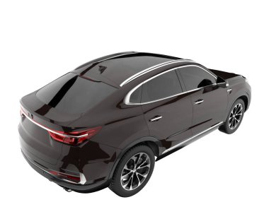 Realistic SUV isolated on white background. 3d rendering - illustration