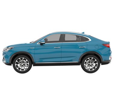 Realistic SUV isolated on white background. 3d rendering - illustration