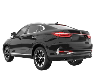 Realistic SUV isolated on white background. 3d rendering - illustration