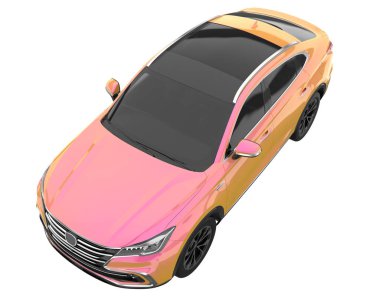 Realistic SUV isolated on white background. 3d rendering - illustration