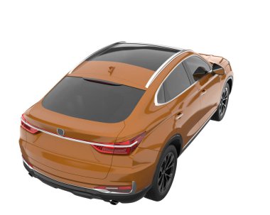 Realistic SUV isolated on white background. 3d rendering - illustration