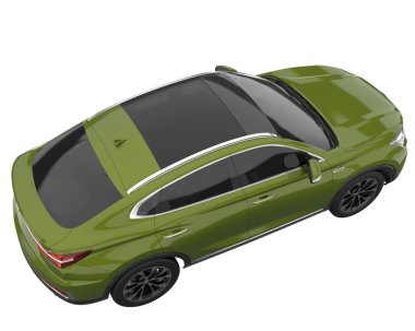 Realistic SUV isolated on white background. 3d rendering - illustration