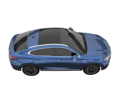 Realistic SUV isolated on white background. 3d rendering - illustration