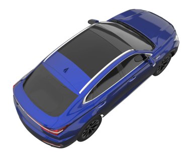 Realistic SUV isolated on white background. 3d rendering - illustration