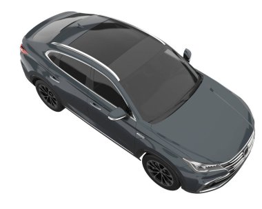 Realistic SUV isolated on white background. 3d rendering - illustration