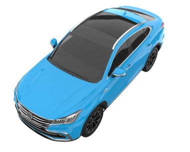 Realistic SUV isolated on white background. 3d rendering - illustration