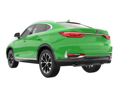 Realistic SUV isolated on white background. 3d rendering - illustration