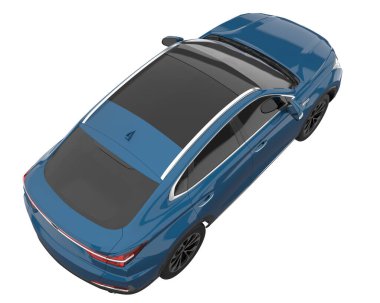 Realistic SUV isolated on white background. 3d rendering - illustration