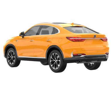 Realistic SUV isolated on white background. 3d rendering - illustration