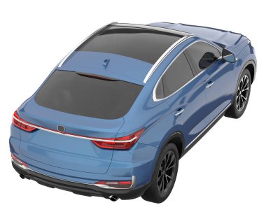 Realistic SUV isolated on white background. 3d rendering - illustration