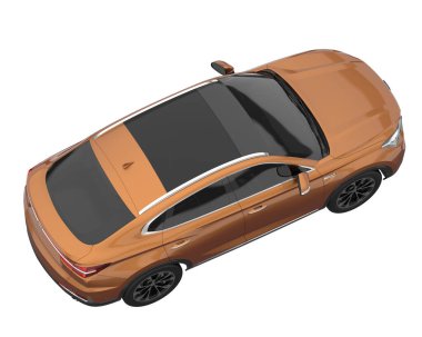 Realistic SUV isolated on white background. 3d rendering - illustration