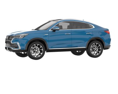 Realistic SUV isolated on white background. 3d rendering - illustration