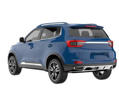 Realistic SUV isolated on white background. 3d rendering - illustration