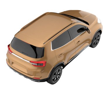Realistic SUV isolated on white background. 3d rendering - illustration