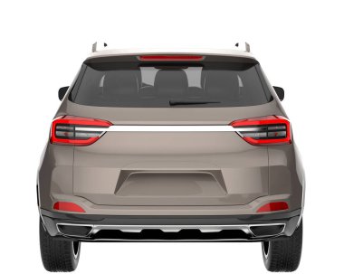 Realistic SUV isolated on white background. 3d rendering - illustration