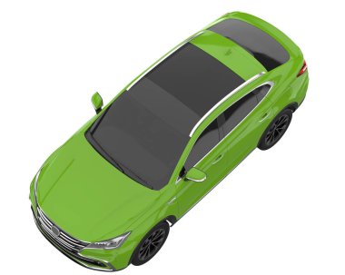 Realistic SUV isolated on white background. 3d rendering - illustration