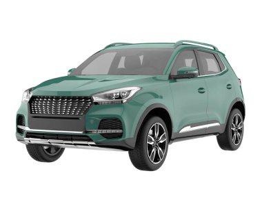 Realistic SUV isolated on white background. 3d rendering - illustration