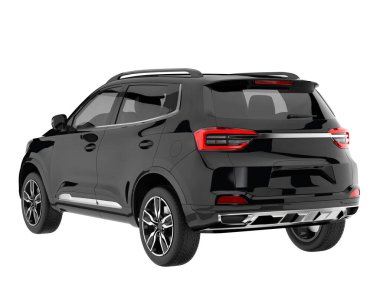 Realistic SUV isolated on white background. 3d rendering - illustration