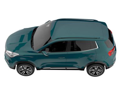 Realistic SUV isolated on white background. 3d rendering - illustration