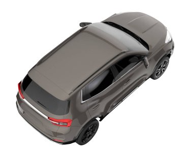 Realistic SUV isolated on white background. 3d rendering - illustration