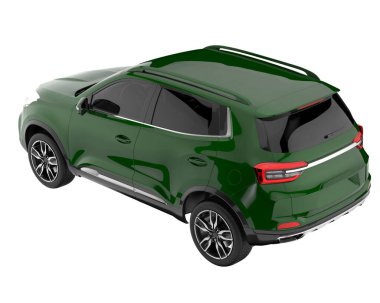 Realistic SUV isolated on white background. 3d rendering - illustration