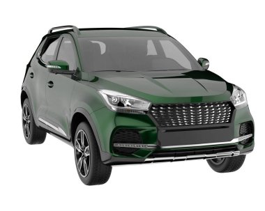 Realistic SUV isolated on white background. 3d rendering - illustration