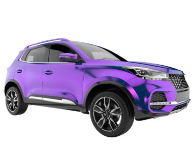 Realistic SUV isolated on white background. 3d rendering - illustration